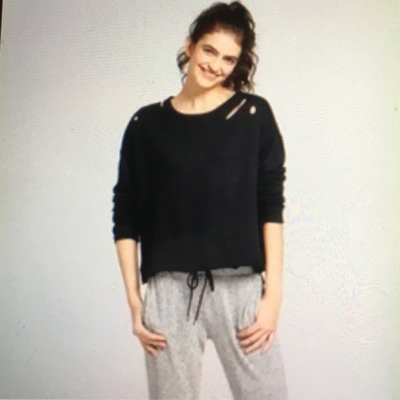Mossimo Supply Co. Tops - Mossimo Destressed sweatshirt black size Large